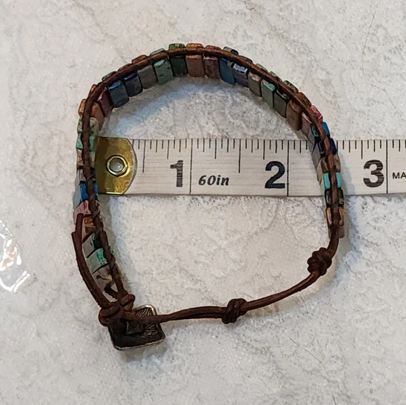 Multicolor Bohemian Stone Wrap Bracelet - Picture 5 of 7